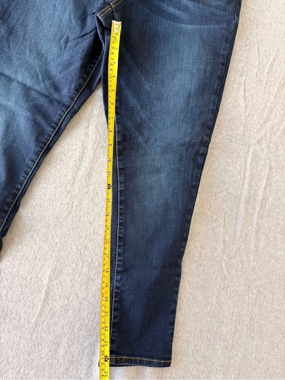 NOBO No Boundaries Super High Rise Skinny Jeans Sz 17 Dark Wash Worn 1x